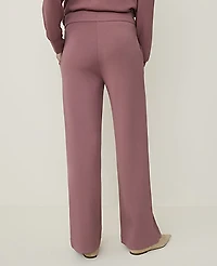 Ann Taylor Weekend Easy Wide-Leg Pant CloudPlush Deep Rosy Tan Women's