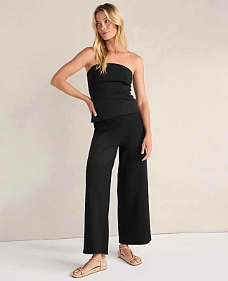 Ann Taylor Haven Well Within Organic Cotton Modal Strapless Top Black Women's
