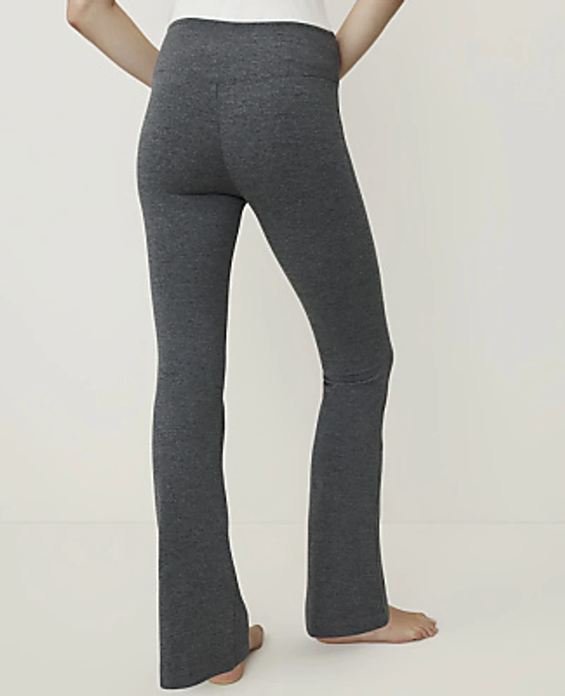 Ann Taylor Flare Legging Silver Grey Melange Women's
