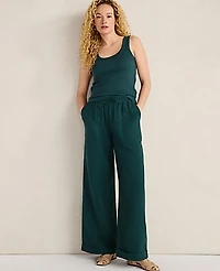 Ann Taylor Haven Well Within Organic Cotton Gauze Drawstring Pants Deep Turquoise Women's