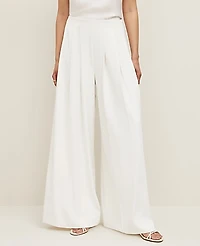 Ann Taylor The Triple Pleat Palazzo Pant Winter White Women's