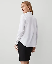 Ann Taylor Tall Relaxed Perfect Shirt White Women's