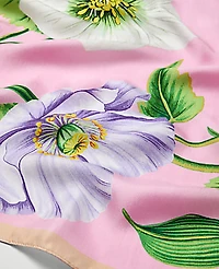 Ann Taylor Floral Silk Scarf Winter White Women's
