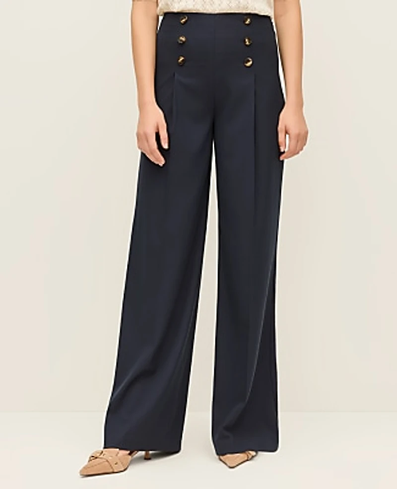 Ann Taylor The Petite Wide-Leg Sailor Pant Women's