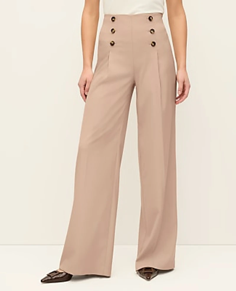 Ann Taylor The Petite Wide-Leg Sailor Pant Women's