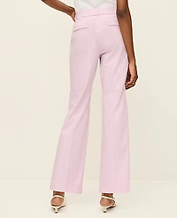Ann Taylor The Petite Relaxed Jayne Trouser in Gingham — Curvy Fit Size 6 Lilac/White Women's