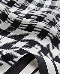Ann Taylor Gingham Silk Scarf Black Women's