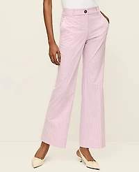 Ann Taylor The Petite Jayne Crop Trouser Gingham Lilac/White Women's