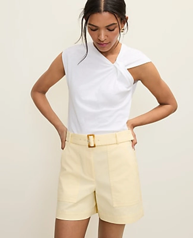 Ann Taylor Petite Weekend Belted Short Women's