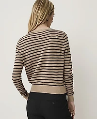 Ann Taylor The Petite Striped Cardigan Women's