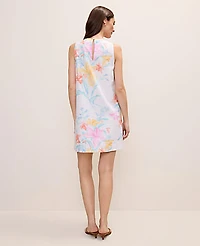 Ann Taylor Petite Floral Shift Dress Linen Blend Women's