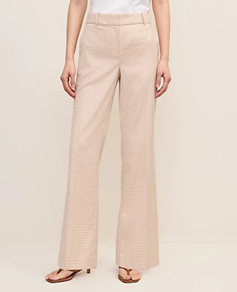 Ann Taylor The Petite Jayne Trouser Houndstooth Neutral Blend Women's