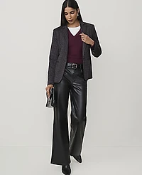 Ann Taylor The Hutton Blazer Houndstooth Black Grey Women's
