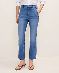 Ann Taylor The Cropped Boot Jean Venice Blue Medium Women's