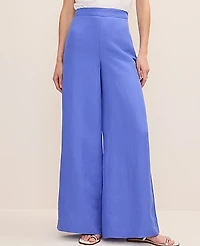 Ann Taylor The Statement Palazzo Pant Linen Blend Women's