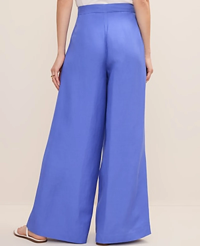 Ann Taylor The Statement Palazzo Pant Linen Blend Women's