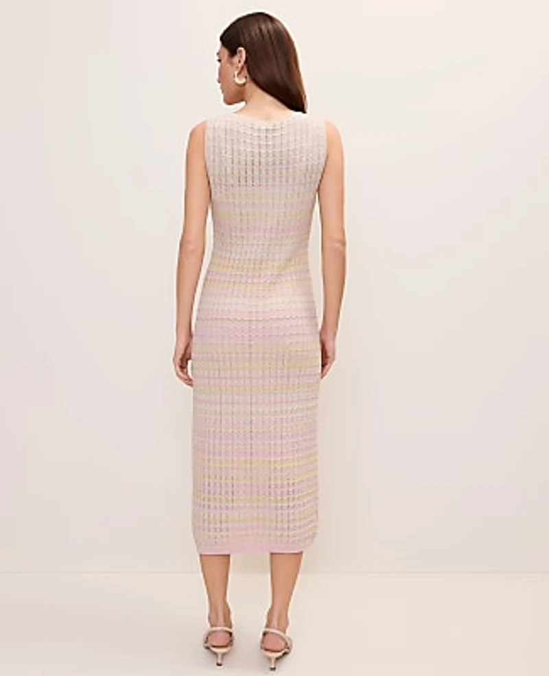 Ann Taylor Petite Ombré Crochet Sweater Dress Pirouette Women's