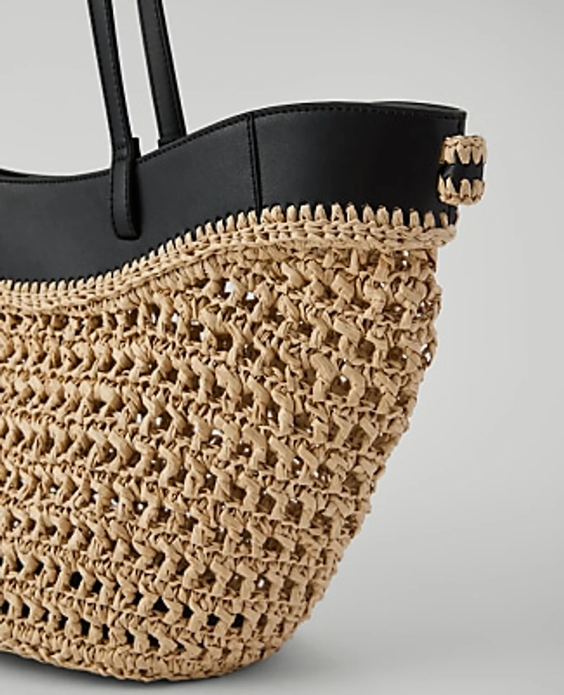 Ann Taylor Straw Tote Women's