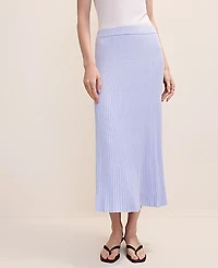 Ann Taylor Petite Ribbed Midi Sweater Skirt Women's