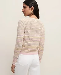 Ann Taylor Petite Crochet Cardigan Ombré Pirouette Women's