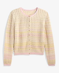 Ann Taylor Petite Crochet Cardigan Ombré Pirouette Women's
