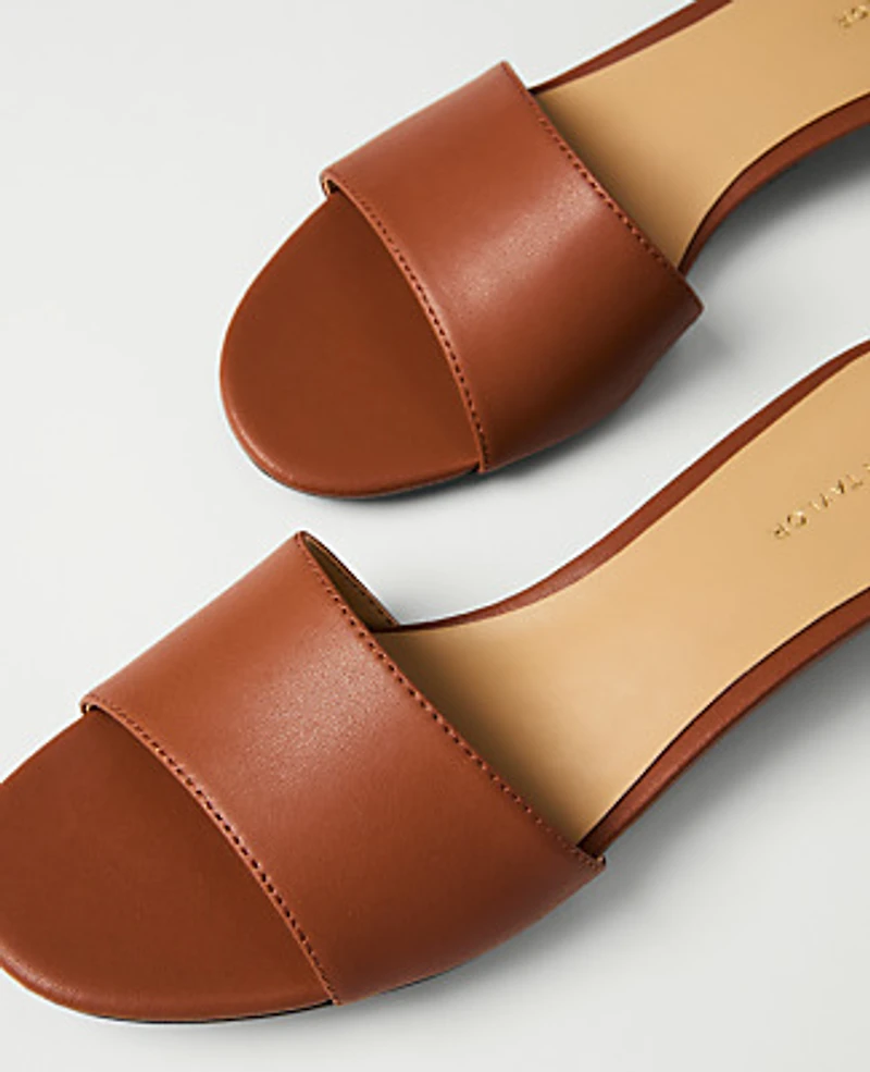Ann Taylor Weekend Leather Wedge Sandal Smoked Paprika Women's