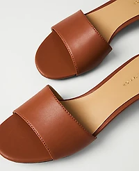 Ann Taylor Weekend Leather Wedge Sandal Smoked Paprika Women's