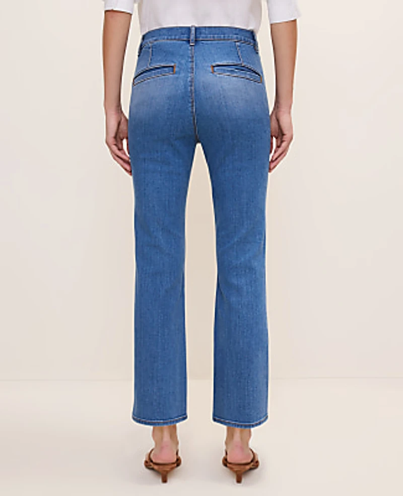 Ann Taylor The Cropped Boot Jean — Curvy Fit Venice Blue Medium Women's