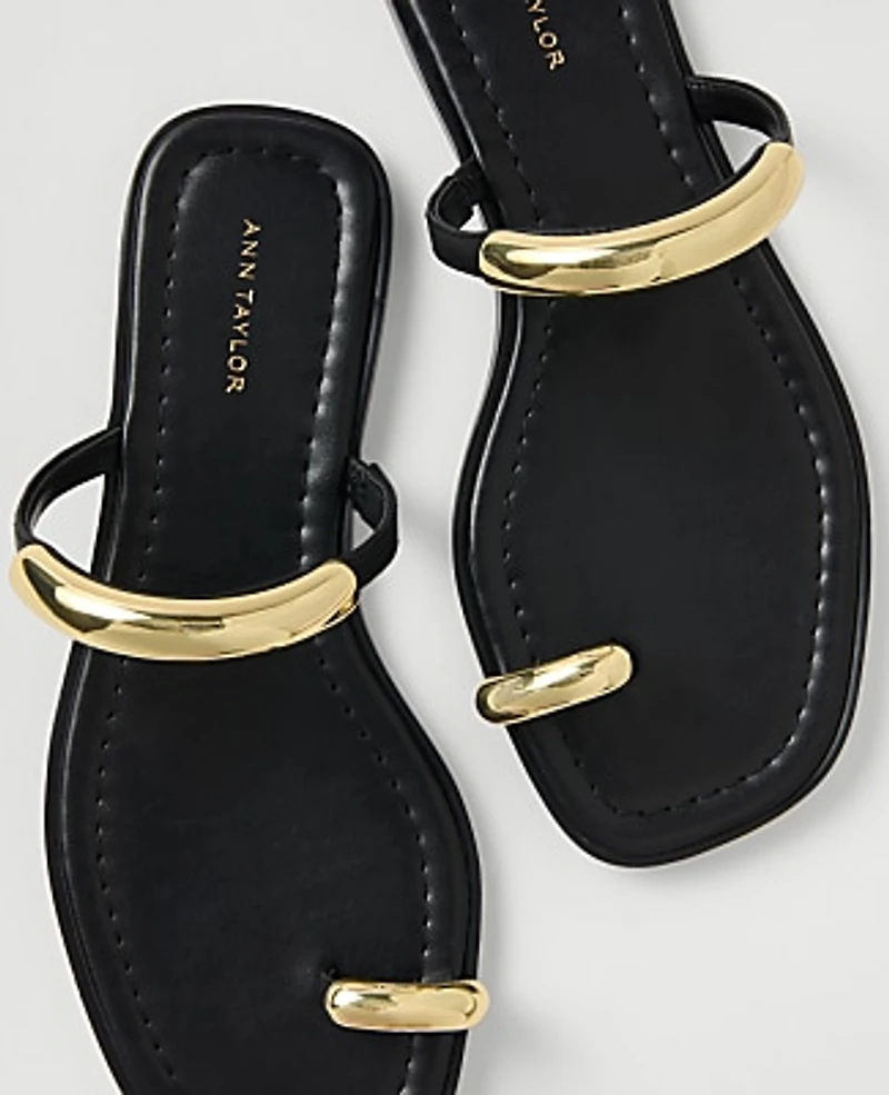Ann Taylor Leather Embellished Sandal Women's