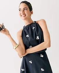 Ann Taylor Sequin Embroidered Halter Top Night Sky Women's