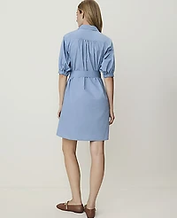 Ann Taylor Weekend Collared Shirtdress Sea Haze Women's