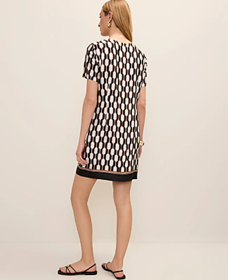 Ann Taylor Chain Link Shift Dress Black Women's