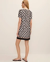 Ann Taylor Chain Link Shift Dress Black Women's