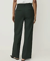 Ann Taylor The Wide-Leg Pant Seasonless Stretch Dark Forest Green Women's