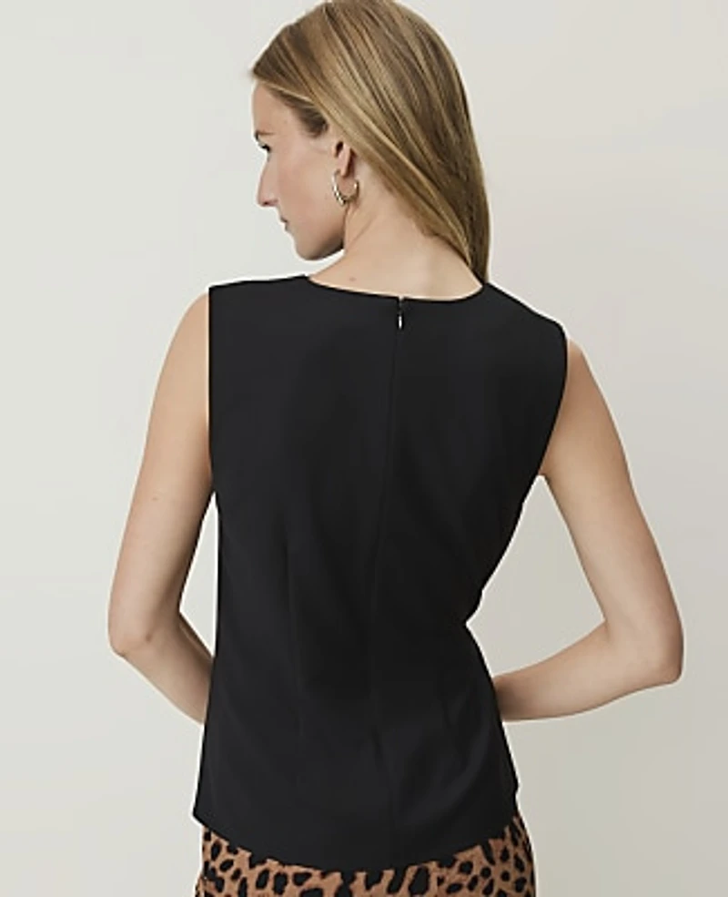 Ann Taylor Cowl Neck Tie Waist Top Women's
