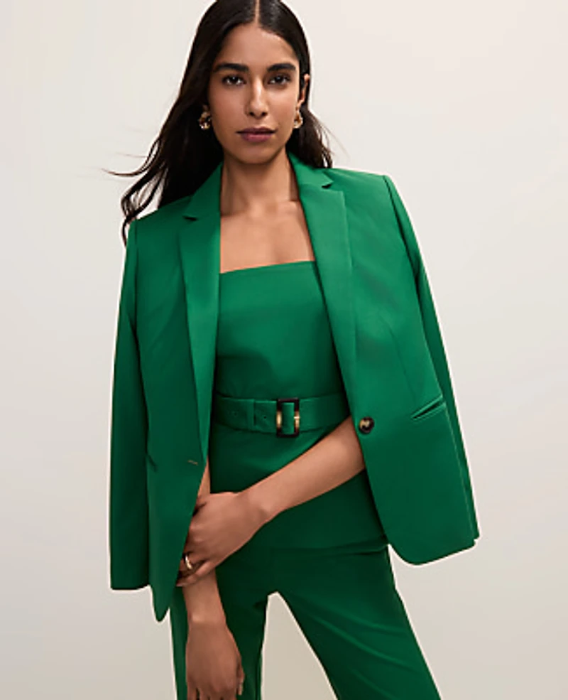 Ann Taylor The Belted Strapless Top Fresh Cut Green Women's