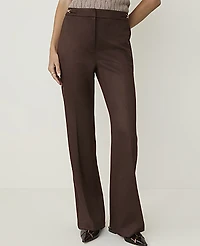 Ann Taylor The Horsebit Flared Trouser Dark Brown Women's