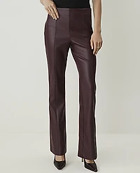Ann Taylor The Modern Trouser Faux Leather Bold Bordeaux Women's