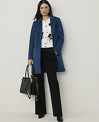 Ann Taylor Short Chesterfield Coat Moonlit Backdrop Women's