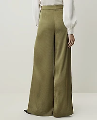 Ann Taylor The Statement Palazzo Pant Satin Green Women's