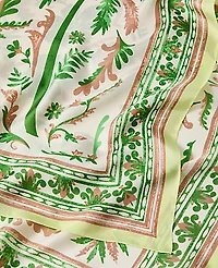 Ann Taylor Palm Print Silk Scarf Garden Muse Women's