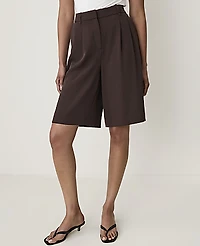 Ann Taylor The Pleated Bermuda Short French Mocha Women's