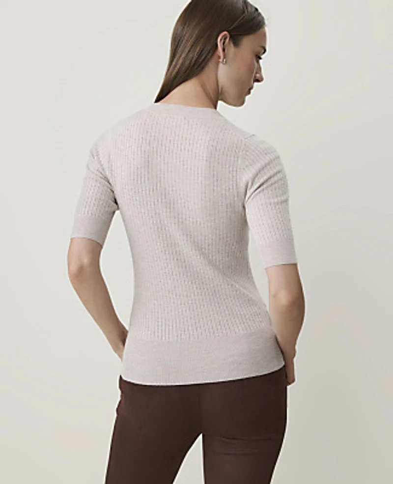 Ann Taylor Ribbed Sweater T-Shirt Women's