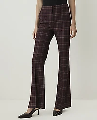 Ann Taylor The Petite Modern Trouser Plaid Deep Plum Multi Women's