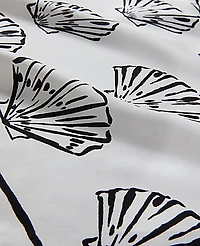 Ann Taylor Shell Print Silk Scarf Black Women's