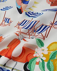 Ann Taylor Amalfi Coast Printed Silk Scarf White Women's