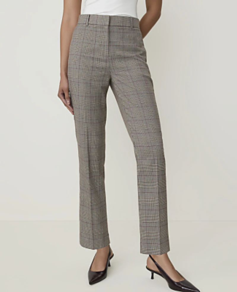 Ann Taylor The High Rise Everyday Ankle Pant Plaid Multi Women's