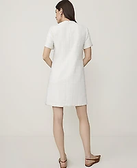 Ann Taylor Petite Tweed Shift Dress Winter White Women's