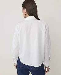 Ann Taylor Tie Neck Blouse White Women's