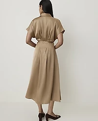 Ann Taylor Petite Collared Midi Shirtdress Women's